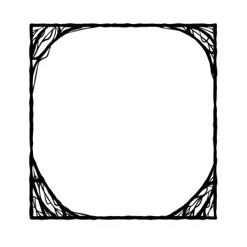 Halloween frame. Cobwebs border Stock Illustration