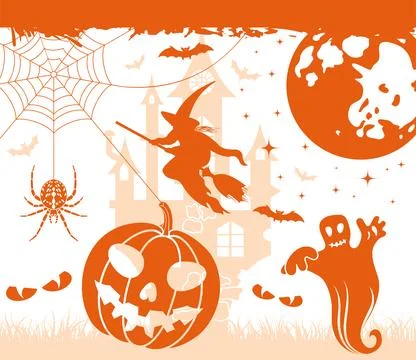Halloween frame Stock-Illustration