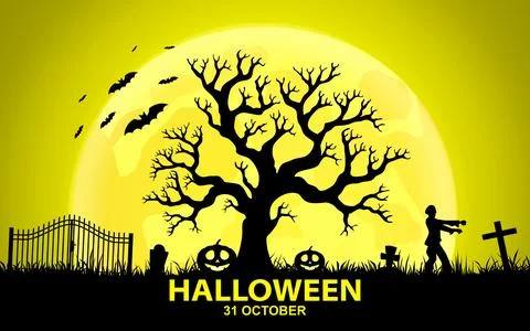Halloween frame style background. vector illustration. Stock Illustration