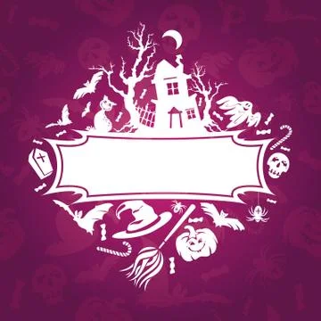 Halloween frame vector illustration 스톡 일러스트
