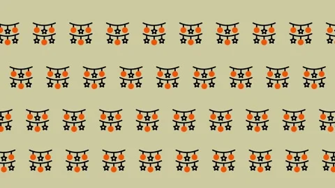 Halloween Garland Pattern Background for Festive Celebrations. Stock Footage 325380716