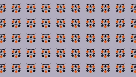Halloween Garland Pattern - Festive Background for Spooky Celebrations. Stock Footage 325380760