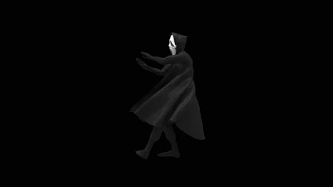 Halloween, Ghost, with Alpha matte. Видео 152020193