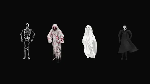 Halloween, Ghost, with Alpha matte. Stockbeeldmateriaal 152943802