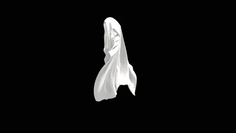 Halloween, Ghost, with Alpha matte. Видео 153045801