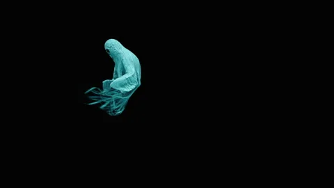 Halloween, Ghost, with Alpha matte. 库存影片 153107561