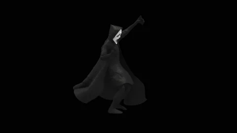 Halloween, Ghost, with Alpha matte. 库存影片 153616968