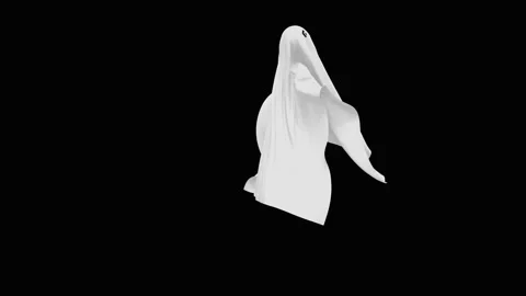 Halloween, Ghost, with Alpha matte. 库存影片 155066268