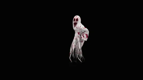 Halloween, Ghost, with Alpha matte. Видео 155678322