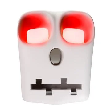 Halloween Ghost. Cute ghost character. Realistic 3d design Clipping path. Illustrazione stock