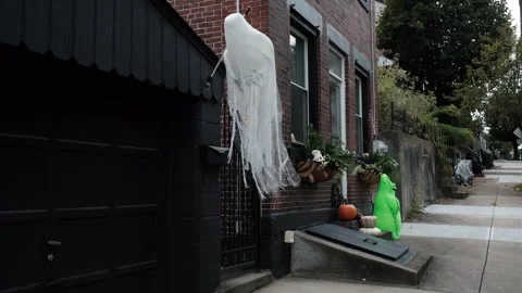 Halloween  Ghost Decoration Stock Footage 288328062