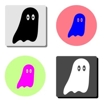 Halloween ghost. flat vector icon Illustrazione stock