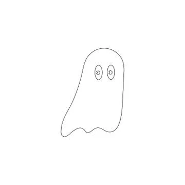 Halloween ghost. flat vector icon Stock Illustration