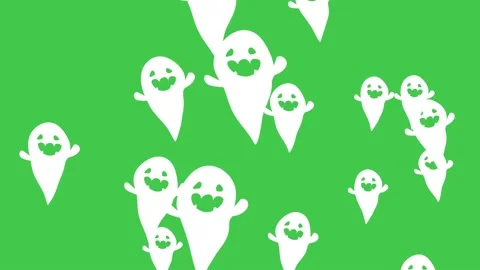Halloween ghost flying backgrounds motion graphics. Stock Footage 234613056