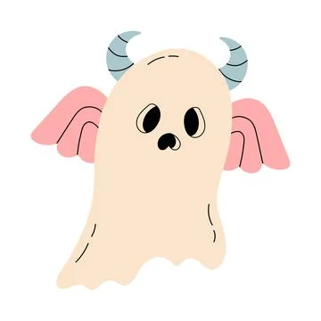Halloween ghost. Flying Phantom. Stock-Illustration