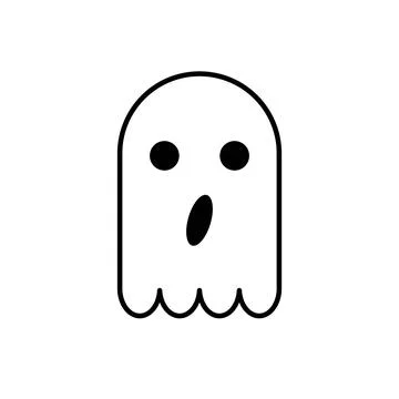 Halloween, Ghost Icon. Vector Illustration, Flat Design. Stock Illustration