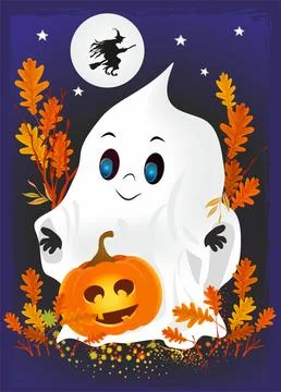 Halloween ghost, Stock Illustration