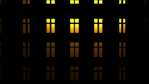 Halloween. The ghost inside the house is played with lighting. Video stock 148047636