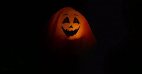 Halloween ghost orange Video stock 56029352