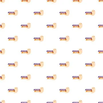 Halloween ghost pattern presenting spooky sale banner background Stock Illustration
