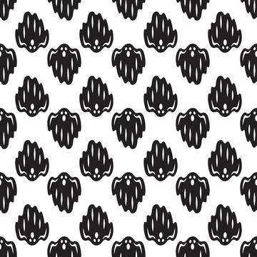 Halloween ghost pattern seamless vector 库存插图