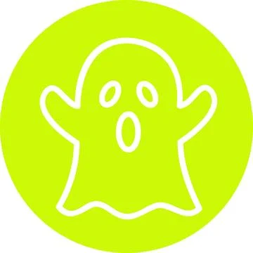 Halloween ghost round graphic icon illustration Stock Illustration