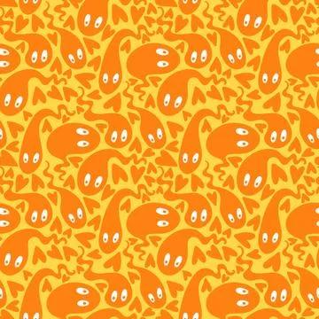 Halloween ghost seamless cartoon pattern for wrapping paper and fabrics Stock Illustration