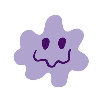 Halloween Ghost Shape, Hand Drawn Cute Spirit Silhouette Stock Illustration