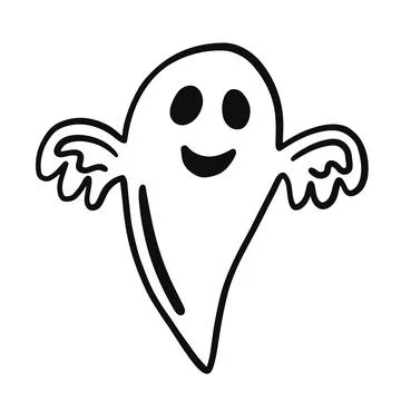 Halloween Ghost Shape Stock Illustration