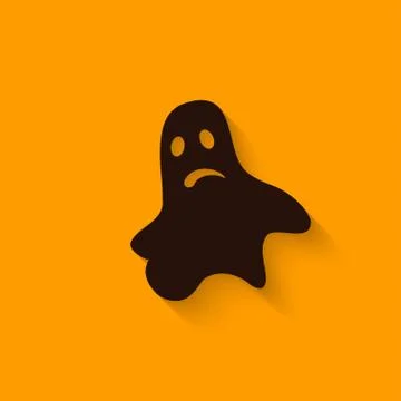 Halloween ghost sign Stock-Illustration