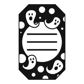 Halloween ghost tag with blank text space Stock Illustration