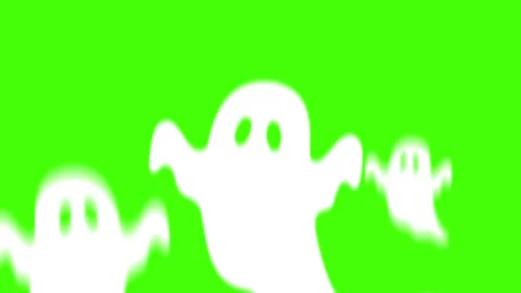 Halloween ghost transition on green screen background Video stock 319436681