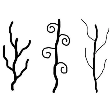 Halloween ghost tree set icon Stock Illustration