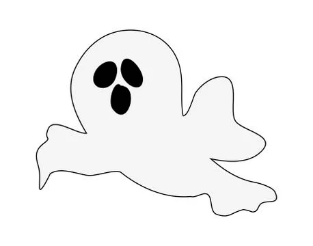 Halloween ghost vector symbol icon design. Stock Illustration