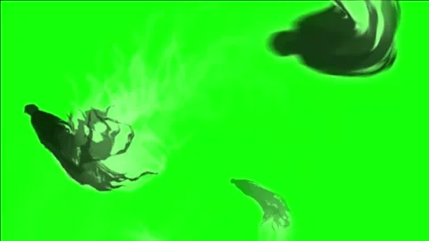Halloween ghosts flying green screen background halloween 4k video Stock Footage 333834192