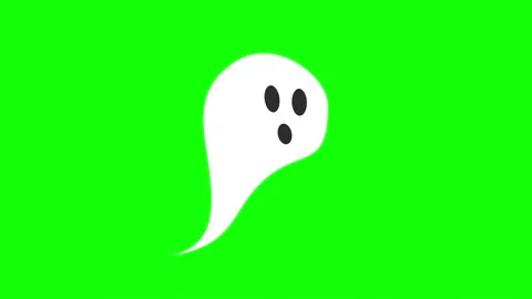 Halloween Ghosts Sign on Green Background. 4k Vidéo 141102653