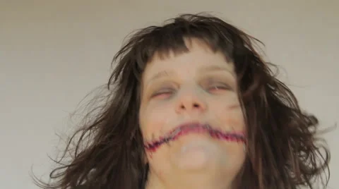 Halloween girl getting crazy Stock-Footage 48846653