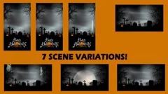 Halloween Graveyard Background After Effects Template Stock After Effects