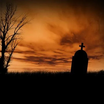 Halloween graveyard background Fotos de archivo