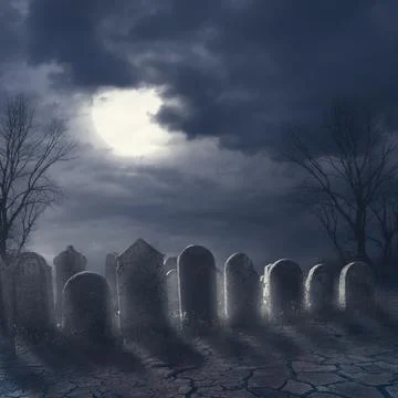 Halloween graveyard background Stock-Fotos