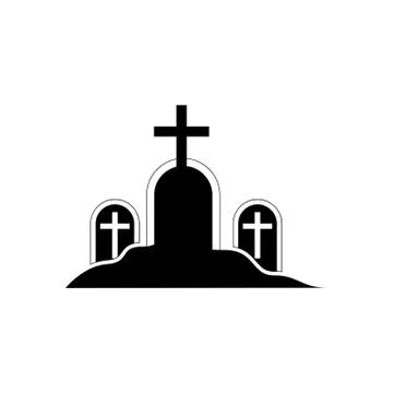 Halloween Graveyard Vector Illustration Illustrazione stock