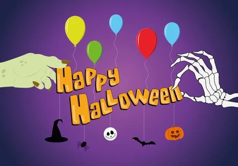 Halloween greating picture withe minimal background Illustration Illustrazione stock