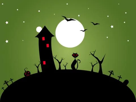 Halloween green Stock Illustration