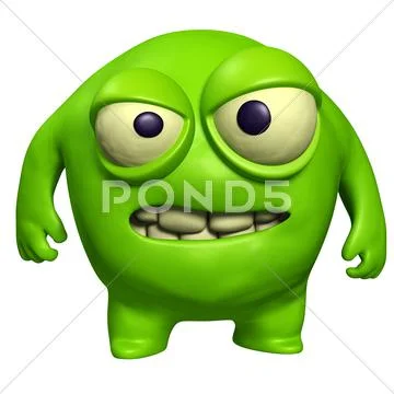 Halloween green monster Stock Illustration