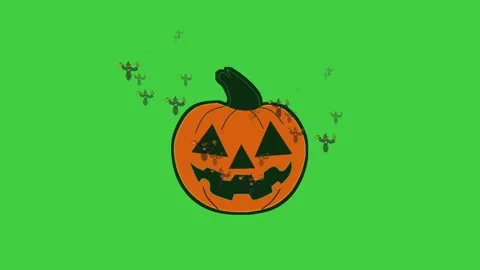 Halloween green screen Stock Footage 220049895