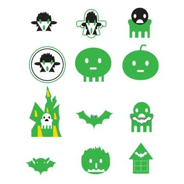 Halloween Green Vector Icon Stock Illustration