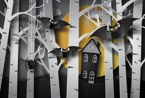 Halloween greeting card. Stock Illustration