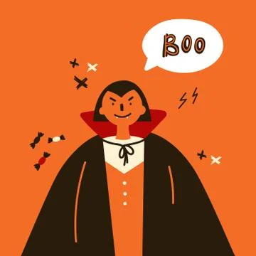 Halloween greeting card.Flat.Vector illustration Stock Illustration