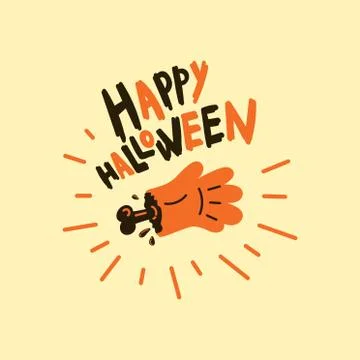 Halloween greeting card.Flat.Vector illustration Stock Illustration