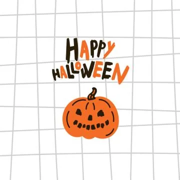 Halloween greeting card.Flat.Vector illustration Stock Illustration